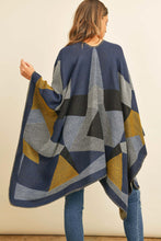 Load image into Gallery viewer, Hdf3149nv - Navy Abstract Pattern Open Front Kimono