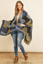 Load image into Gallery viewer, Hdf3149nv - Navy Abstract Pattern Open Front Kimono